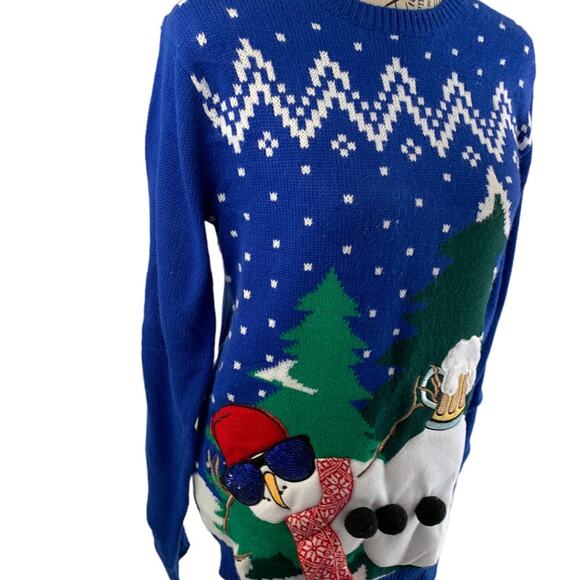* Jolly Sweaters Women’s Size Small Pullover Sweater Christmas Snowman Winter - Picture 4 of 9